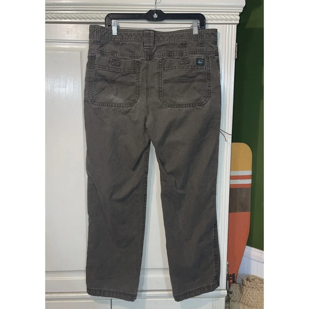 GH Bass & Co Maine‎ Canvas Terrain Cargo Pants Men 34x30 Olive Rugged